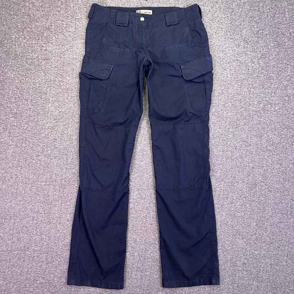 5.11 Tactical Cargo Pants Womens 10L Navy Blue Ripstop Utility Work Outdoor